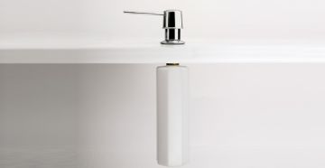 built-in soap dispenser Techno chrome for counter top mounting