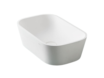 Solid Surface wash bowl surface-mounted Rusty 50x31cm matt white