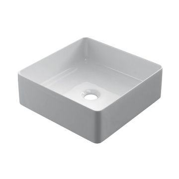 ceramic square surface-mounted wash bowl Cuadro 36x36cm white