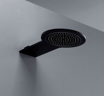 built-in overhead shower Newton 47x24cm aluminium matt black