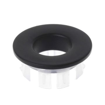 washbasin overflow rosette round black