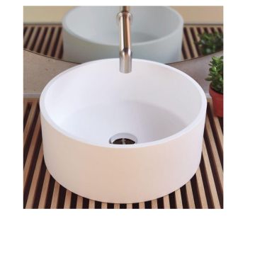 Solid Surface wash bowl surface-mounted Luciano ø40cm matt white