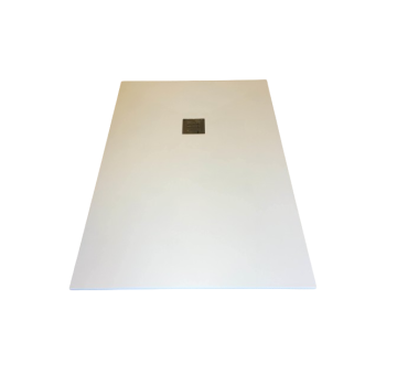 Composite shower tray Solid Eco 90x140cm white structure even