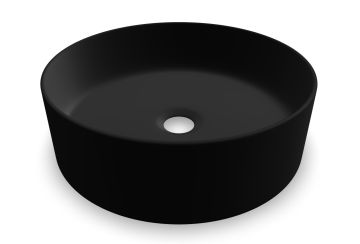 round Composite countertop wash bowl ø37,5cm Sevilla nero