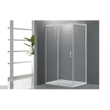 Sliding door with fixed wall and fixed side panel Cosmo