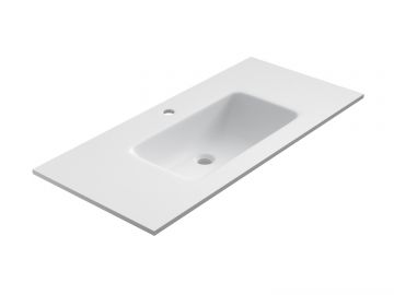 Solid Surface washbasin Florence 81x46cm white mat