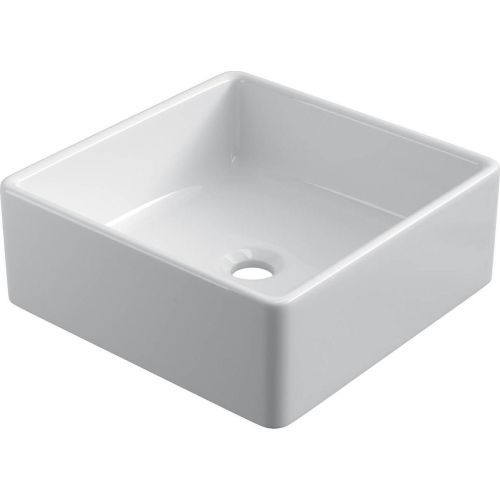 ceramic square surface-mounted wash bowl Ibiza 38x38cm white