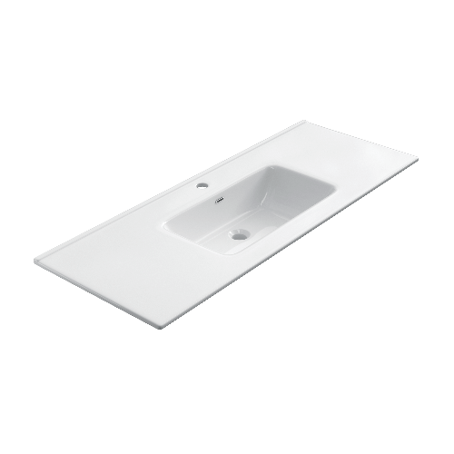 ceramic washbasin Milan, 121x46cm white