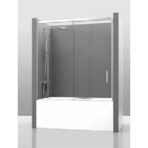 2-part bath screen with sliding door Cosmo