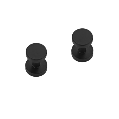 Clothing- and towel hook rounda ø28mm matt black 2 piece 