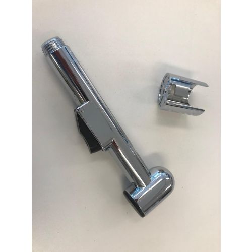 Bidetshower or toiletshower with wall holder chrome