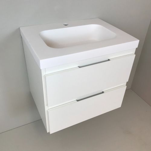 vanity unit Blanco 60cm white with 5cm Composite washbasin