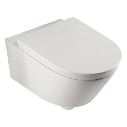 Metro wall-hung toilet + seating deepspoel wit