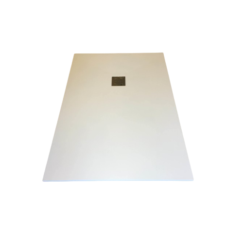 Composite shower tray Solid Eco 90x140cm white structure even