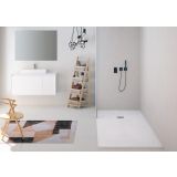 Composite shower tray Slim Eco 80x170 cm slate white