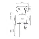 built-in washbasin faucet Time chrome