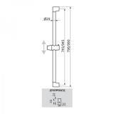 showerset chrome hand shower with sliding bar 70 cm and shower hose 170 cm