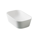 Solid Surface wash bowl surface-mounted Rusty 50x31cm matt white