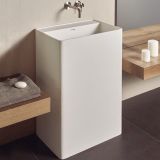 washbasin free standing Cube 60x42cm Solid Surface matt white