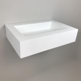 Free-hanging Composite washbasin Style, 62x44cm white