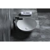 ceramic round surface-mounted wash bowl Bola Fino ø35cm white