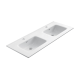 ceramic double washbasin Milan, 121x46cm white