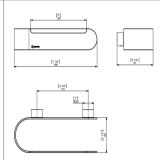 Toilet paper holder S5 stainless steel polished