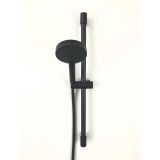 showerset Nero matt black - hand shower ø 12 cm - sliding bar 68 cm - shower hose 150 cm