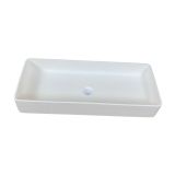 Solid Surface opbouw waskom Toledo 75x32cm mat wit