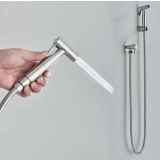 Bidetshower with hose and wall holder chrome