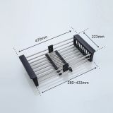 adjustable Dish rack for kitchen sink black 28-43,3 cm