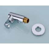 tiltable hand shower holder cilindro with water inlet and wall connection chrome