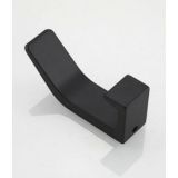 designer Clothing- and towel hook matt black