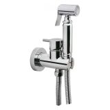 Bidetshower or toiletshower brass chromed with single lever faucet chrome