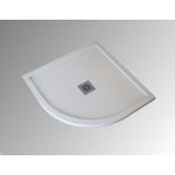 Resin Light shower tray quarter round Chicago with border