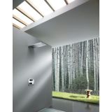 built-in overhead shower Cubic 45x20cm aluminium