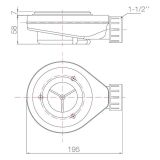 Round custom made resin shower tray Roundo