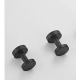 Clothing- and towel hook rounda ø28mm matt black 2 piece 