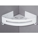 Corner Shelf / corner shelf soapHolder roundo wit