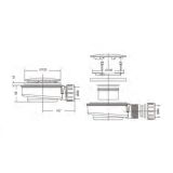 flat shower tray siphon build in height 55mm with cover and sieve for hole diameter 90mm