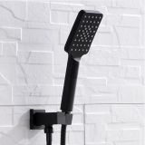 designer hand shower Cuadro matt black with 3 positions