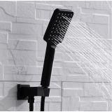 designer hand shower Cuadro matt black with 3 positions