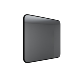 designer bathroom mirror Apple matt black 120x80cm