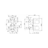 Thermostatische inbouwkraan Winner met omstelregeling