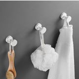 Clothing- and towel hook rounda ø28mm mat white 2 piece 