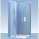  Corner-entry shower enclosure with revolving doors Padel