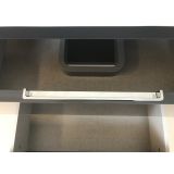 vanity unit Kubic 60cm, anthracite high gloss with ceramic washbasin