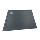 Composiet douchebak met schuine zijde Lisa ECO 109.5x115cm Egaal Zwart RAL9005