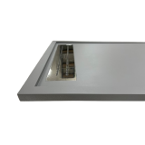 Composite shower tray Subway Eco 85x120cm white with drainage gutter  structure even