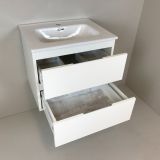 vanity unit Blanco 60cm, white with ceramic washbasin